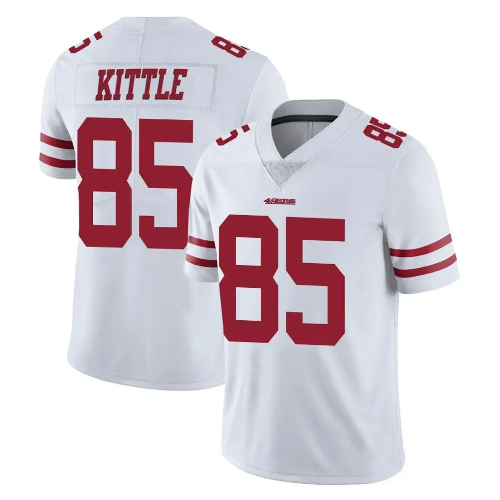 CAdoa SF.49ers #85 George Kittle Player White Limited Vapor Untouchable Home Game Stitched Jerseys