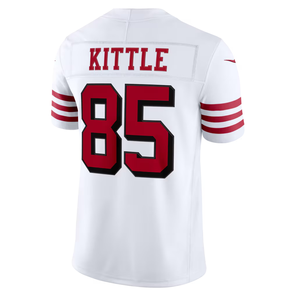 CAdoa SF.49ers #85 George Kittle White Alternate Vapor F.U.S.E. Stitched Limited Jerseys
