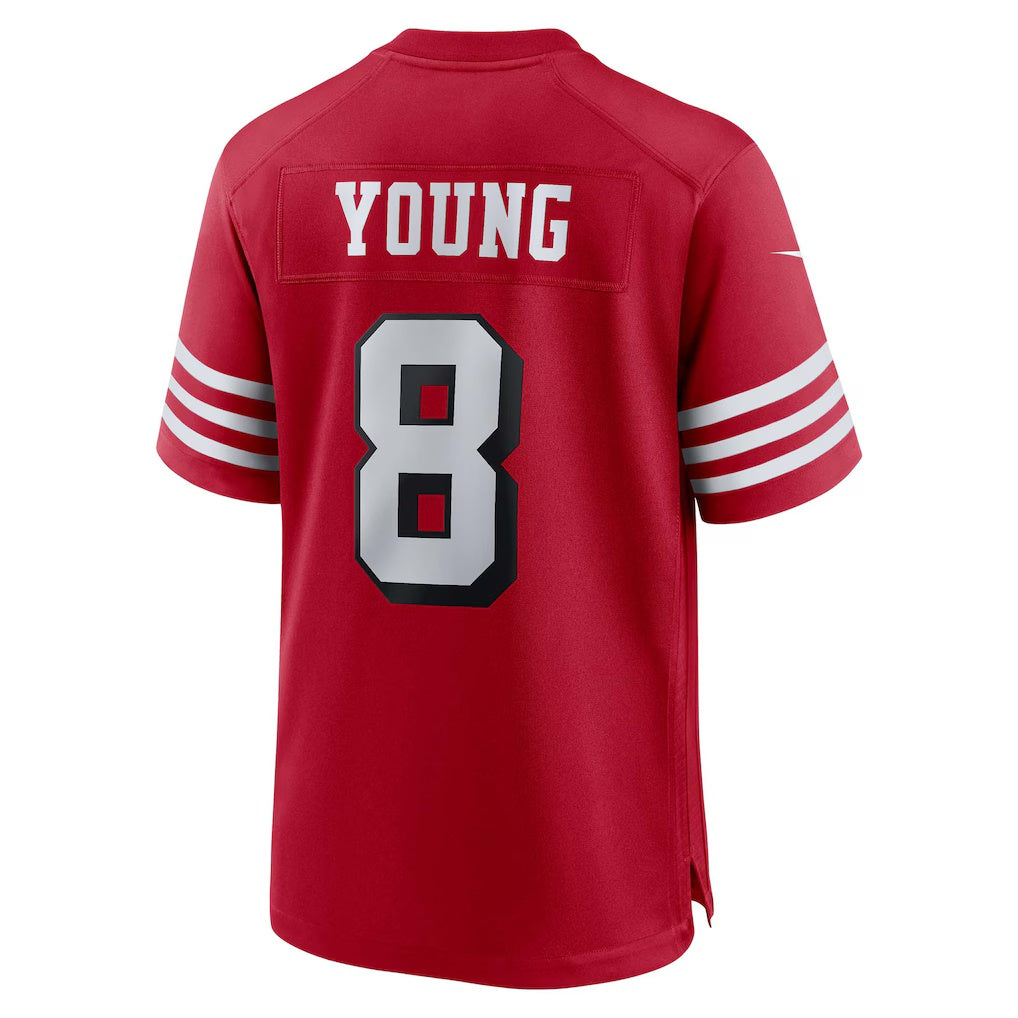 CAdoa SF.49ers #8 Steve Young Scarlet Retired Player Alternate Game Stitched Jerseys