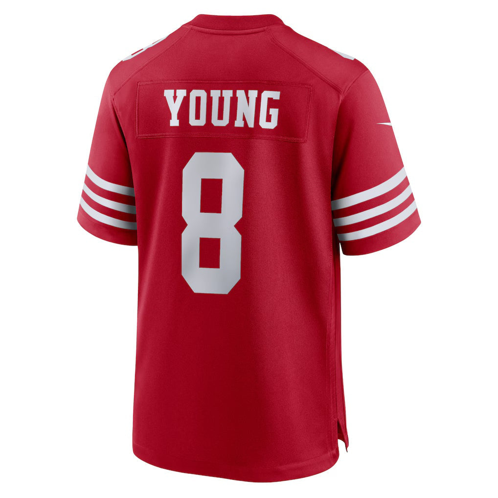 CAdoa SF.49ers #8 Steve Young Scarlet Retired Player Game Stitched Jerseys