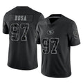 CAdoa SF.49ers #97 Nick Bosa Player Black Limited Reflective Home Game Stitched Jerseys