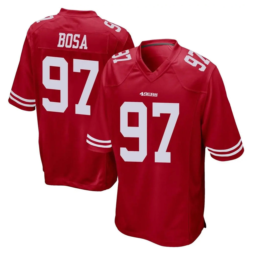 CAdoa SF.49ers #97 Nick Bosa Player Red Home Game Stitched Jerseys