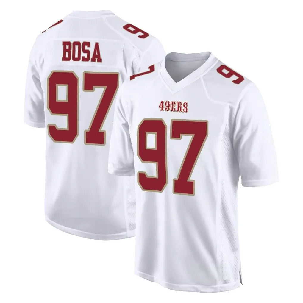 CAdoa SF.49ers #97 Nick Bosa Player White Fashion Home Game Stitched Jerseys