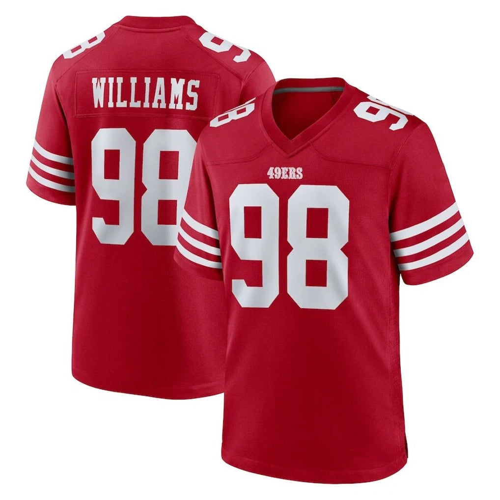 CAdoa SF.49ers #98 Mykel Williams Player Red Game Home Stitched Jerseys