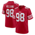 CAdoa SF.49ers #98 Mykel Williams Player Red Game Home Stitched Jerseys