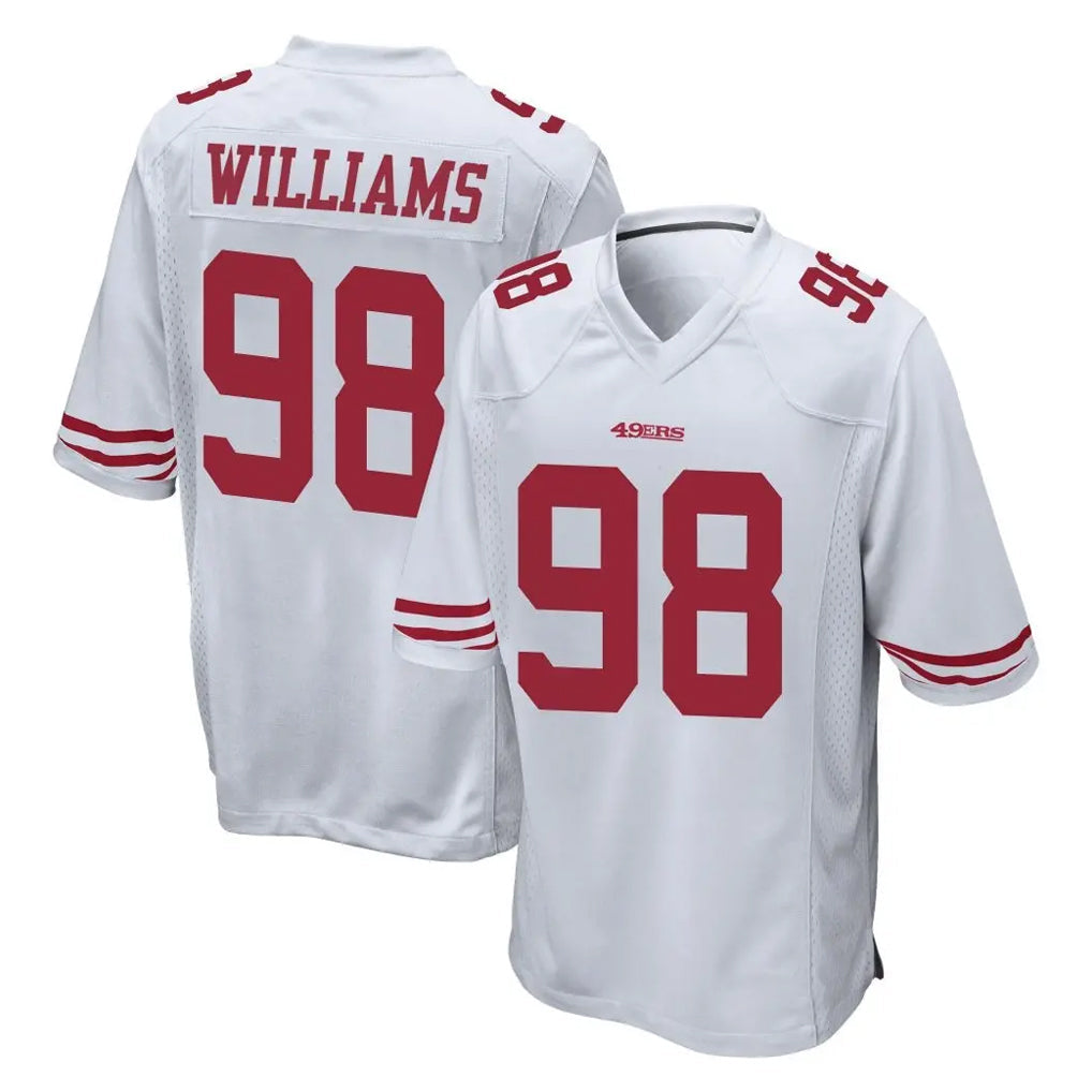 CAdoa SF.49ers #98 Mykel Williams Player White Home Game Stitched Jerseys