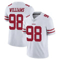 CAdoa SF.49ers #98 Mykel Williams Player White Limited Vapor Untouchable Home Game Stitched Jerseys