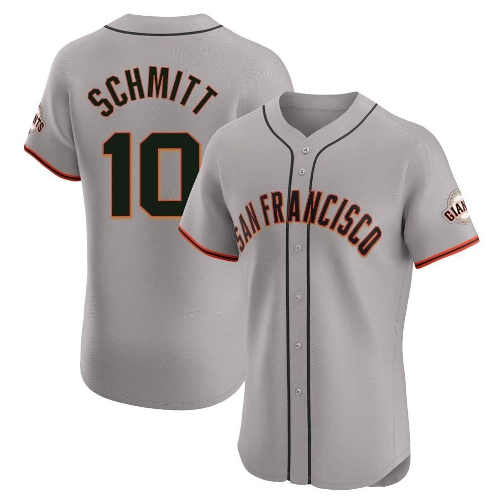 CAdoa SF.Giants #10 Casey Schmitt Player Gray Home Limited Elite Stitched Jerseys