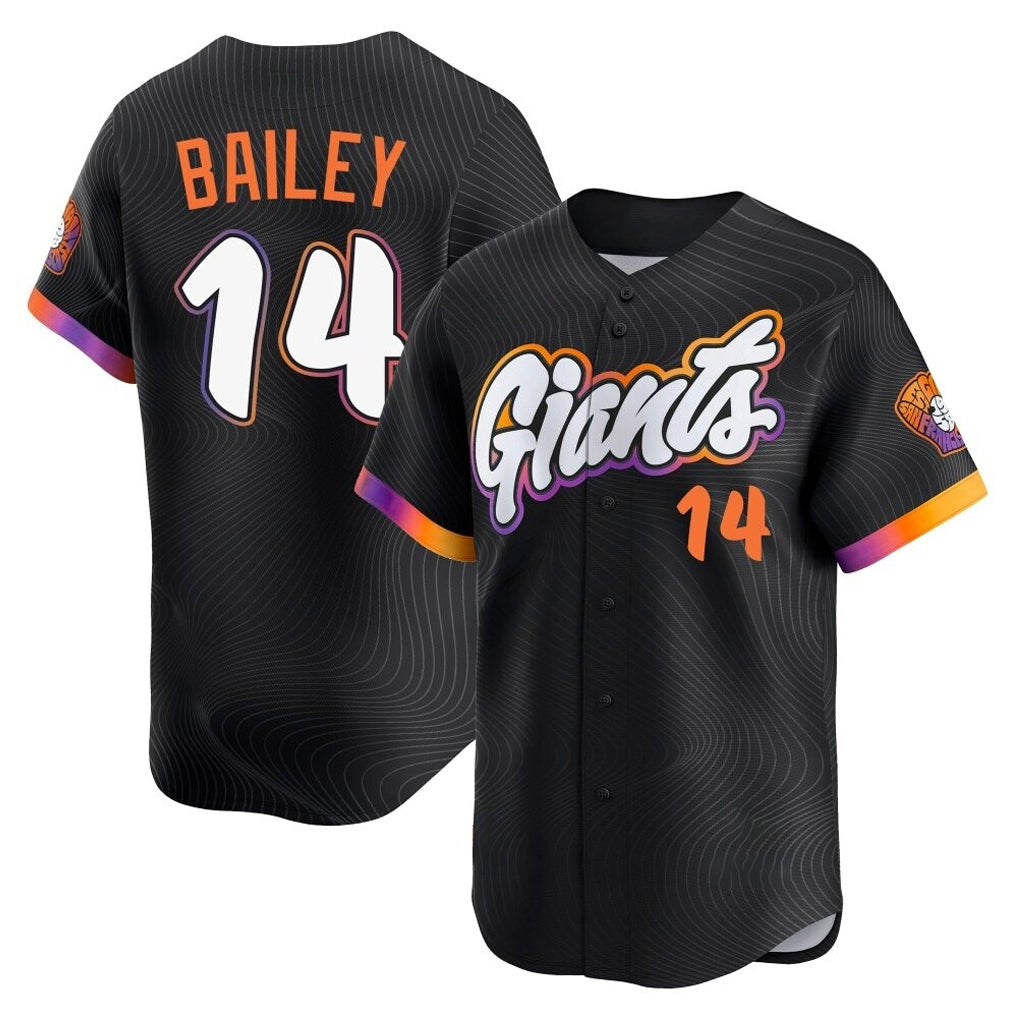 CAdoa SF.Giants #14 Patrick Bailey Player Black 2025 City Connect Home Limited Stitched Jerseys