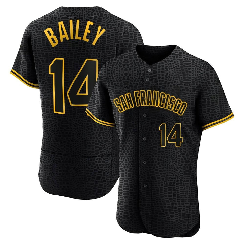 CAdoa SF.Giants #14 Patrick Bailey Player Black Snake Skin City Limited Elite Stitched Jerseys