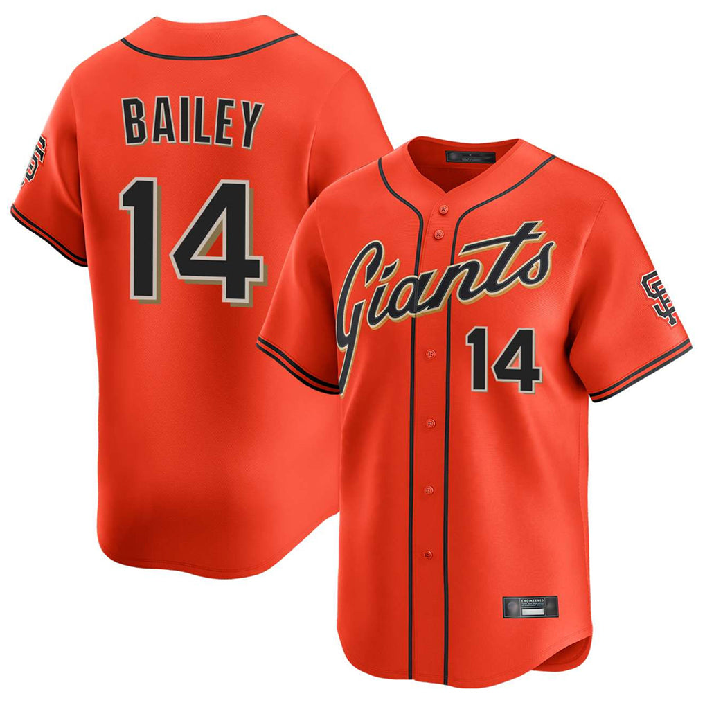 CAdoa SF.Giants #14 Patrick Bailey Player Orange Home Limited Stitched Jerseys