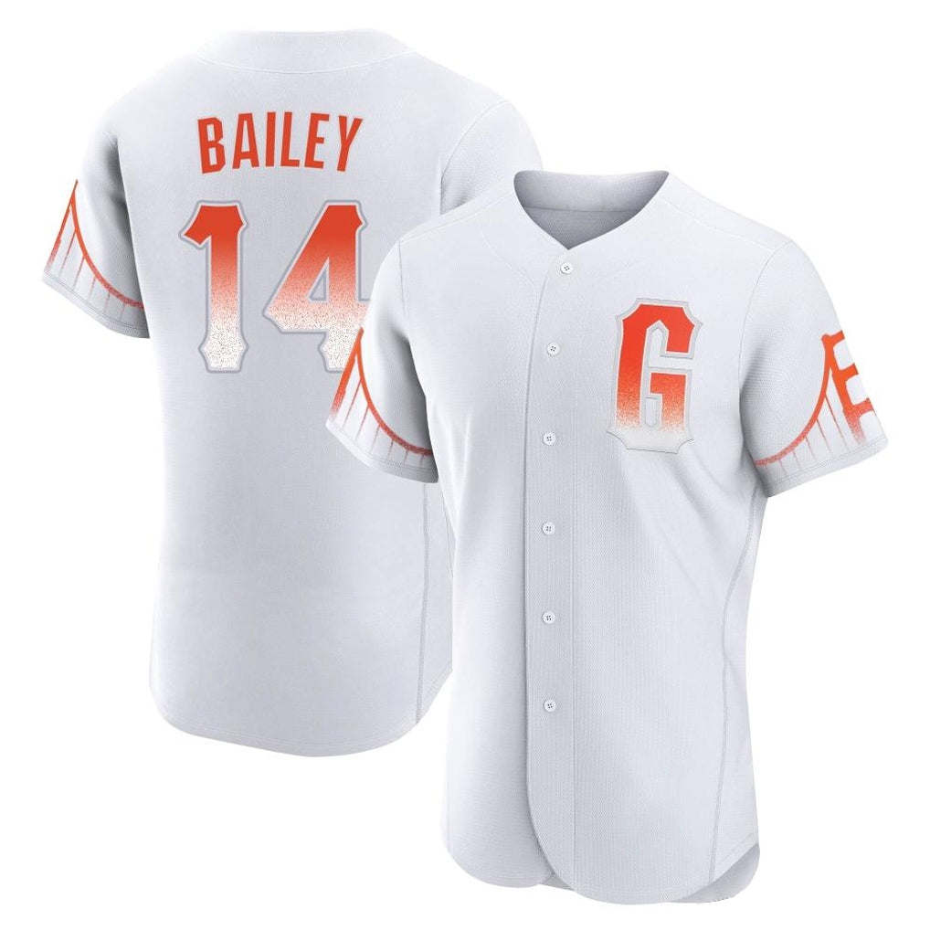 CAdoa SF.Giants #14 Patrick Bailey Player White City Connect Home Limited Elite Stitched Jerseys