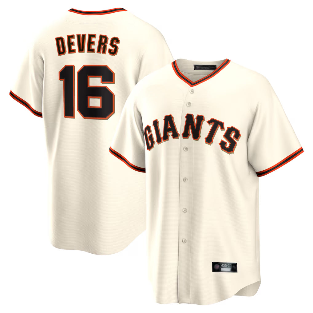 CAdoa SF.Giants #16 Rafael Devers Player Cream Home Game Stitched Jerseys
