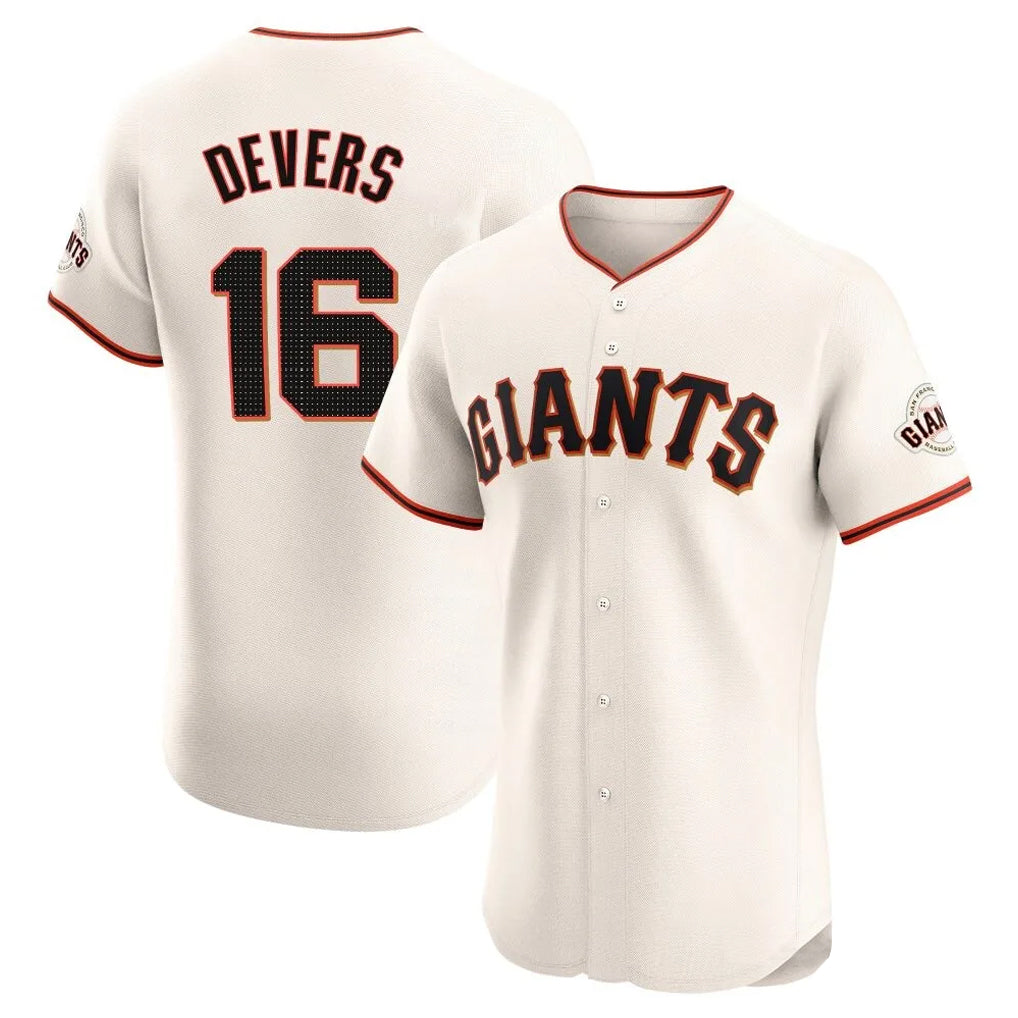 CAdoa SF.Giants #16 Rafael Devers Player Cream Home Limited Elite Stitched Jerseys