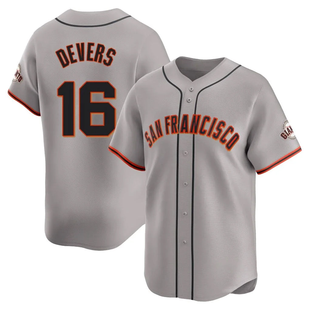 CAdoa SF.Giants #16 Rafael Devers Player Gray Home Limited Stitched Jerseys