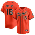 CAdoa SF.Giants #16 Rafael Devers Player Orange Home Limited Stitched Jerseys