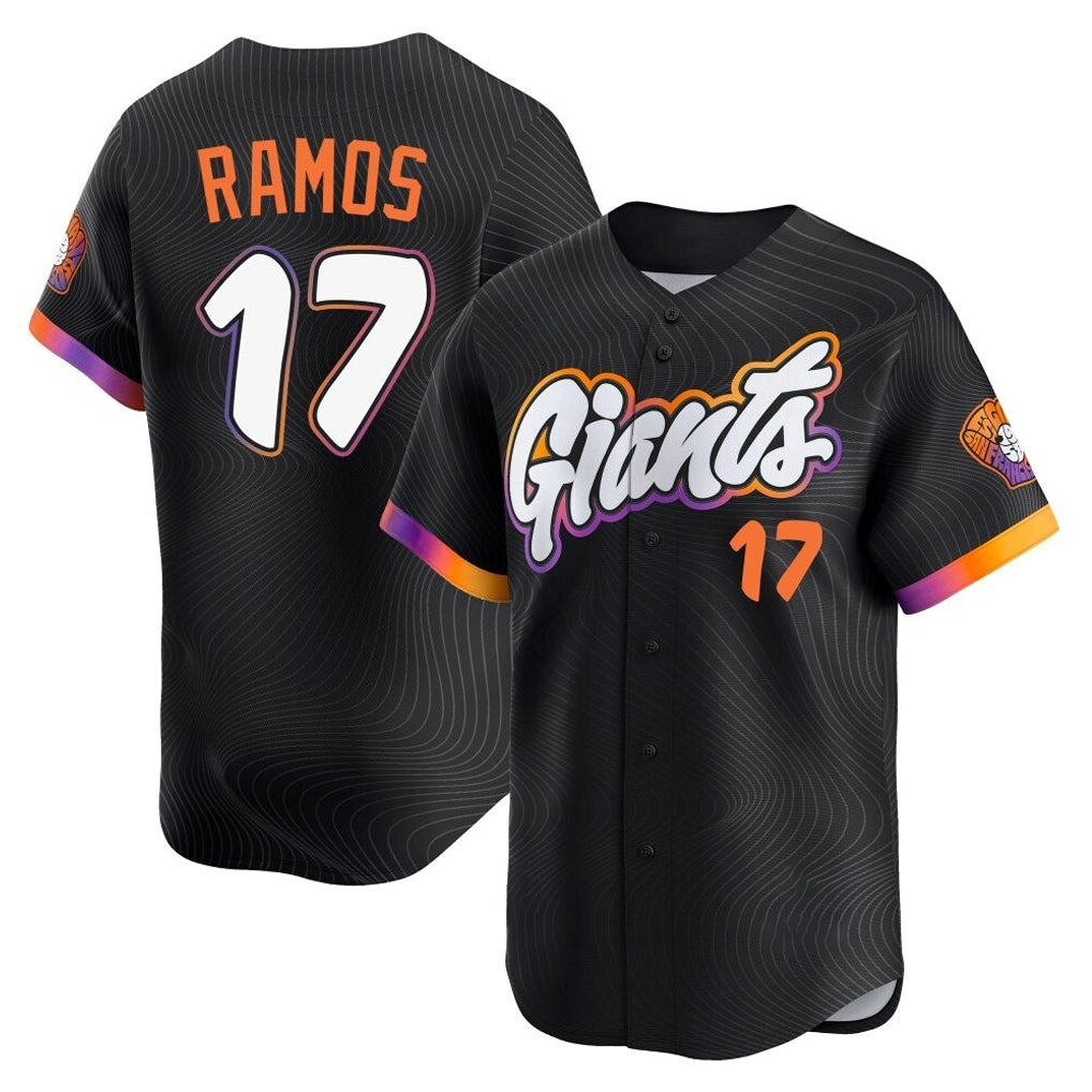 CAdoa SF.Giants #17 Heliot Ramos Player Black 2025 City Connect Home Limited Stitched Jerseys