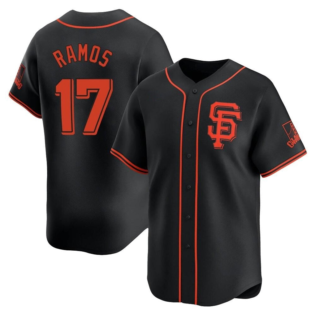 CAdoa SF.Giants #17 Heliot Ramos Player Black 2026 Home Limited Stitched Jerseys