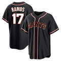 CAdoa SF.Giants #17 Heliot Ramos Player Black Fashion Out Home Limited Stitched Jerseys