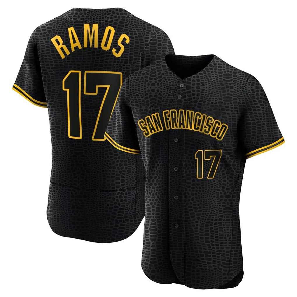 CAdoa SF.Giants #17 Heliot Ramos Player Black Snake Skin City Limited Elite Stitched Jerseys