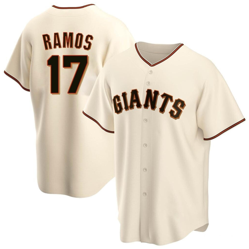 CAdoa SF.Giants #17 Heliot Ramos Player Cream Home Game Stitched Jerseys