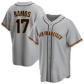 CAdoa SF.Giants #17 Heliot Ramos Player Gray Home Game Stitched Jerseys