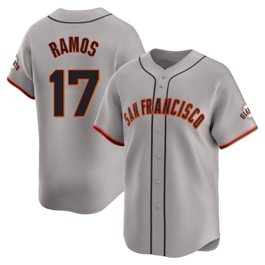 CAdoa SF.Giants #17 Heliot Ramos Player Gray Home Limited Stitched Jerseys