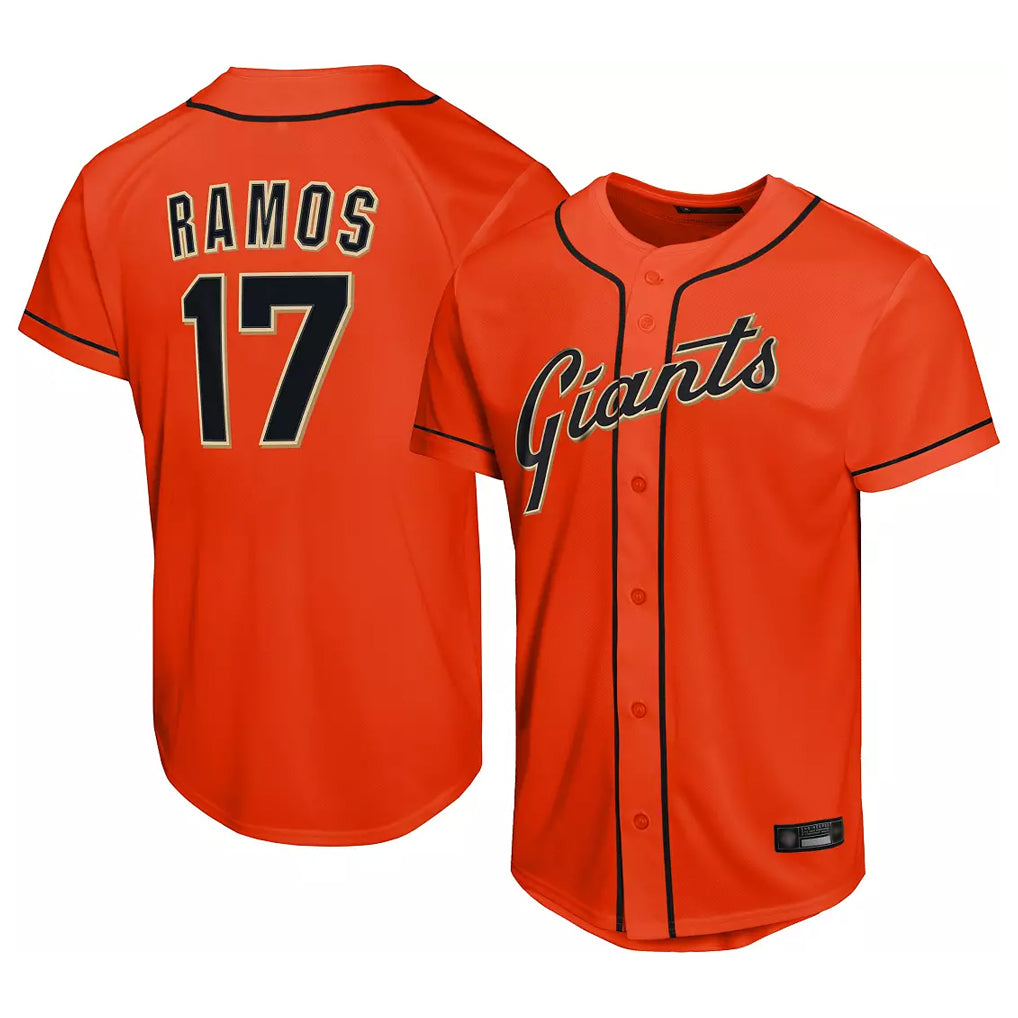 CAdoa SF.Giants #17 Heliot Ramos Player Orange Home Limited Stitched Jerseys