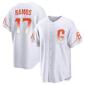 CAdoa SF.Giants #17 Heliot Ramos Player White City Connect Home Game Stitched Jerseys