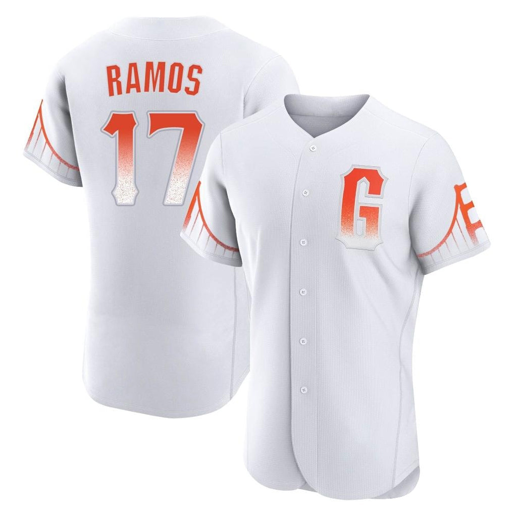 CAdoa SF.Giants #17 Heliot Ramos Player White City Connect Home Limited Elite Stitched Jerseys