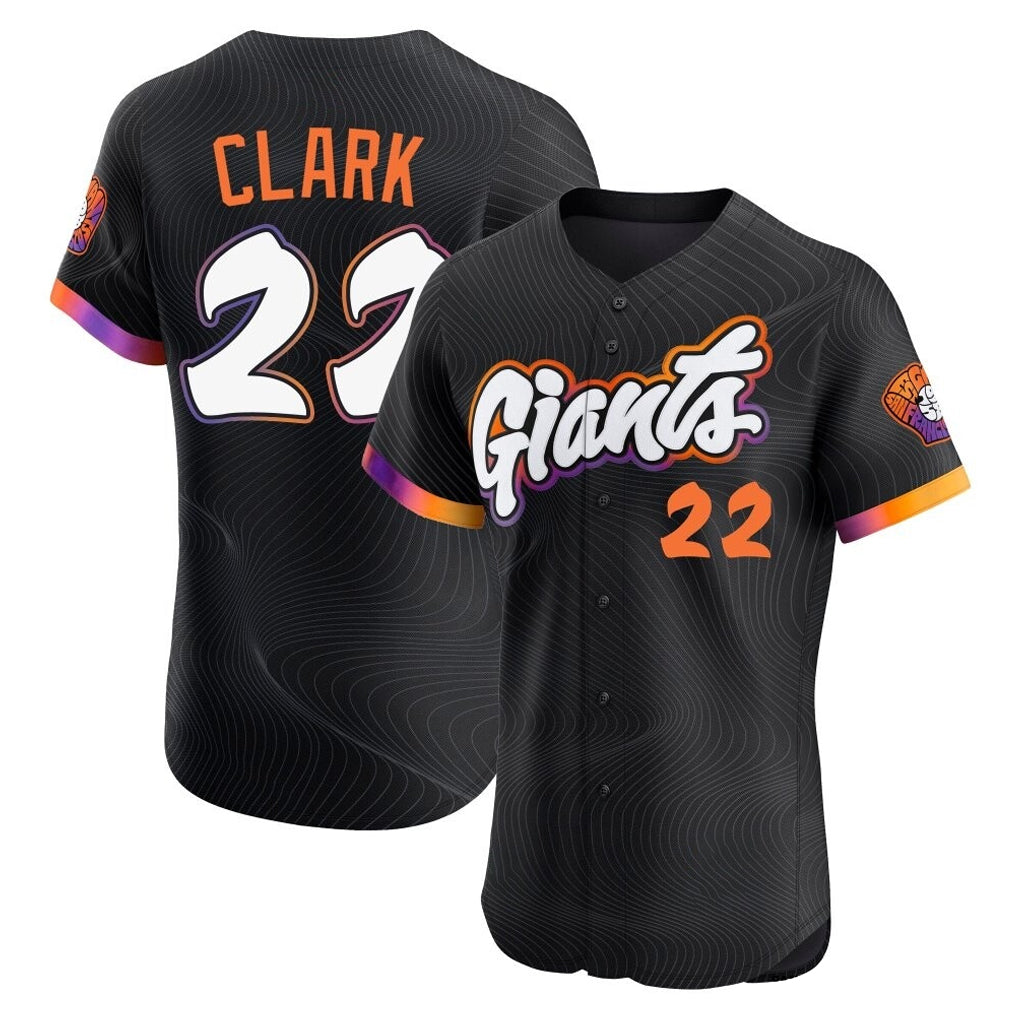 CAdoa SF.Giants #22 Will Clark Player Black 2025 City Connect Home Limited Elite Stitched Jerseys
