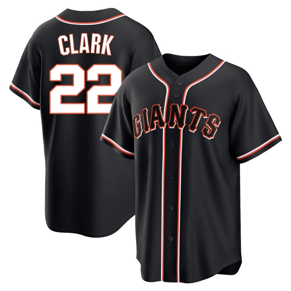 CAdoa SF.Giants #22 Will Clark Player Black Fashion Out Home Limited Stitched Jerseys