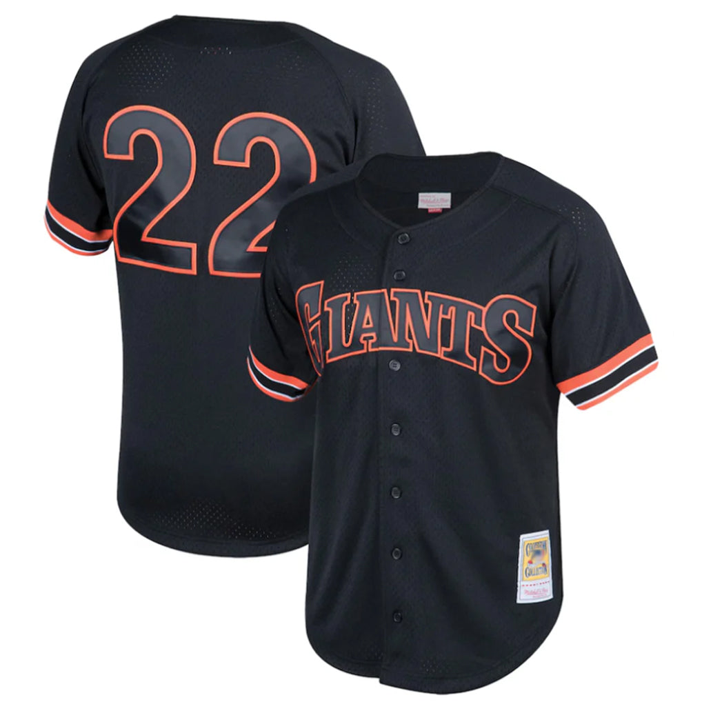 CAdoa SF.Giants #22 Will Clark Player Black Mitchell & Ness Cooperstown Collection Limited Stitched Jerseys