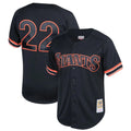 CAdoa SF.Giants #22 Will Clark Player Black Mitchell & Ness Cooperstown Collection Limited Stitched Jerseys