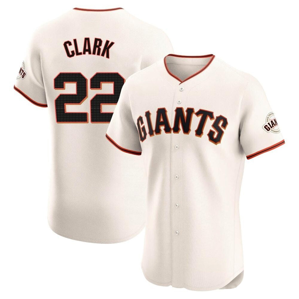 CAdoa SF.Giants #22 Will Clark Player Cream Home Limited Elite Stitched Jerseys
