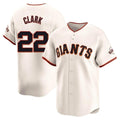 CAdoa SF.Giants #22 Will Clark Player Cream Home Limited Stitched Jerseys