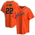 CAdoa SF.Giants #22 Will Clark Player Orange Home Game Stitched Jerseys