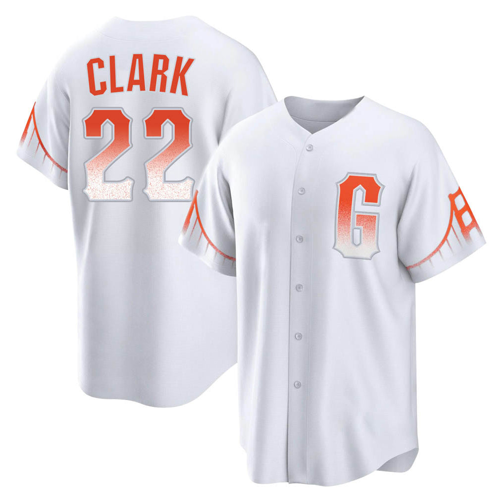 CAdoa SF.Giants #22 Will Clark Player White City Connect Home Game Stitched Jerseys