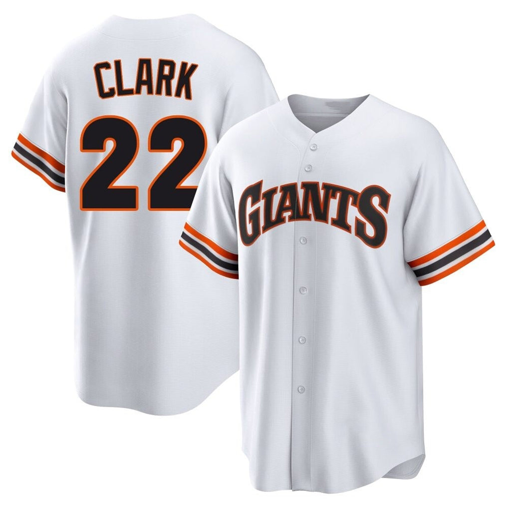 CAdoa SF.Giants #22 Will Clark Player White Home Game Stitched Jerseys