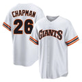 CAdoa SF.Giants #26 Matt Chapman Player White Throwback Cooperstown Collection Home Game Stitched Jerseys