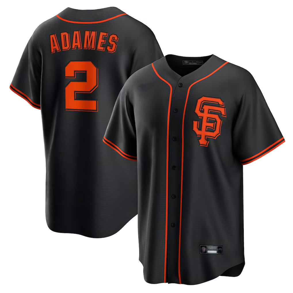 CAdoa SF.Giants #2 Willy Adames Player  Black 2026 Home Game Stitched Jerseys