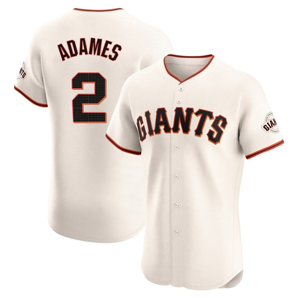 CAdoa SF.Giants #2 Willy Adames Player Cream Home Limited Elite Stitched Jerseys