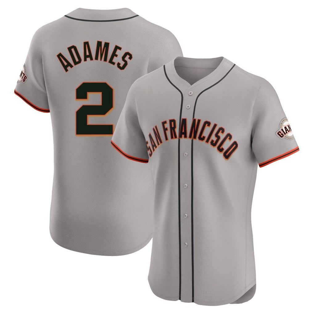 CAdoa SF.Giants #2 Willy Adames Player Gray Home Limited Elite Stitched Jerseys
