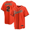 CAdoa SF.Giants #2 Willy Adames Player Orange Home Game Stitched Jerseys