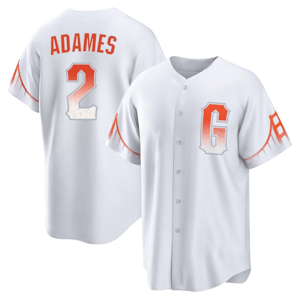 CAdoa SF.Giants #2 Willy Adames Player White City Connect Home Game Stitched Jerseys