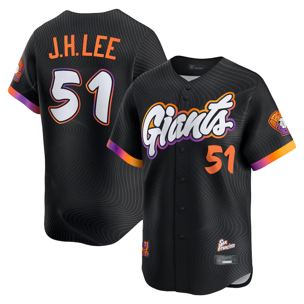 CAdoa SF.Giants #51 Jung Hoo Lee Player Black 2025 City Connect Home Limited Stitched Jerseys