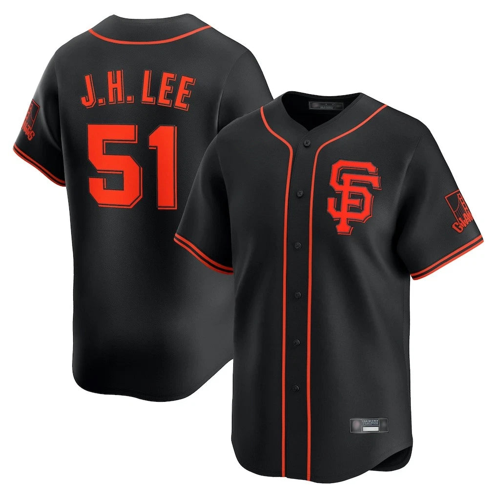 CAdoa SF.Giants #51 Jung Hoo Lee Player Black 2026 Home Limited Stitched Jerseys