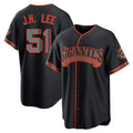 CAdoa SF.Giants #51 Jung Hoo Lee Player  Black Alternate Limited Stitched Jerseys