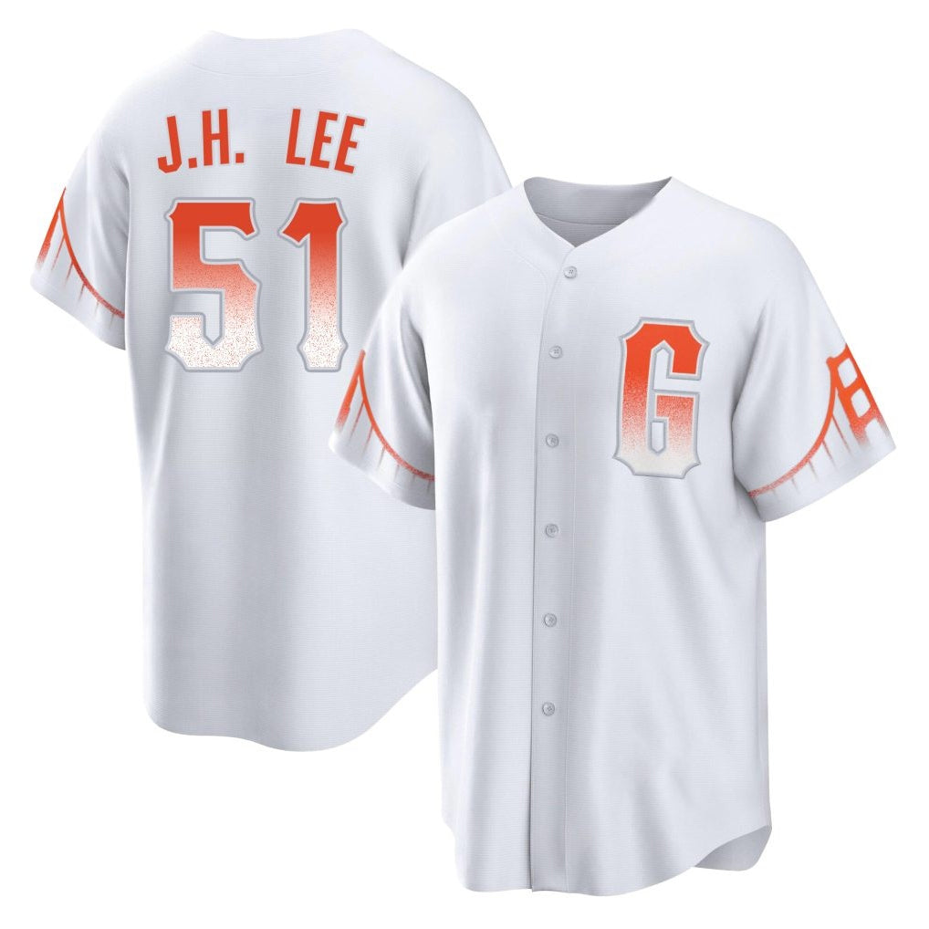 CAdoa SF.Giants #51 Jung Hoo Lee Player White City Connect Home Game Stitched Jerseys