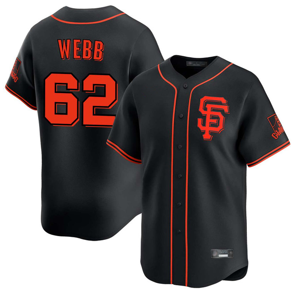 CAdoa SF.Giants #62 Logan Webb Player Black Home Limited Stitched Jerseys